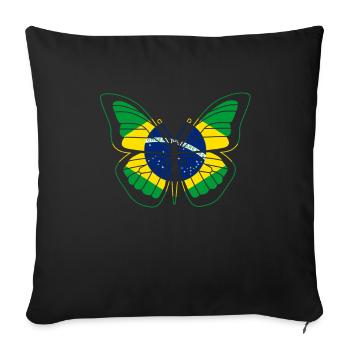 Brésil - Housse de coussin décorative 45 x 45 cm - noir - Devant