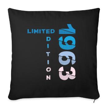 60th birthday man woman 60 years 1963 - Sofa pillowcase 17,3'' x 17,3'' (45 x 45 cm) - black - Front