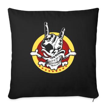 Heavy Metal Death Metal Rock Musique - Housse de coussin décorative 45 x 45 cm - noir - Devant