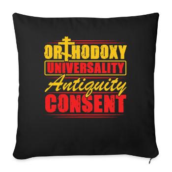 Orthodox - Sofa pillowcase 17,3'' x 17,3'' (45 x 45 cm) - black - Front
