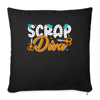 Scrapbooking Scrapbooker - Housse de coussin décorative 45 x 45 cm - noir - Devant