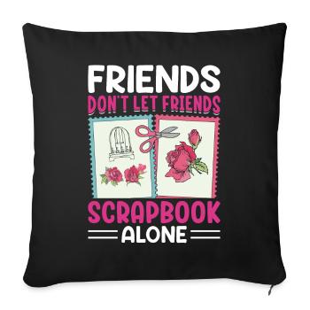Scrapbooking Scrapbooker - Housse de coussin décorative 45 x 45 cm - noir - Devant