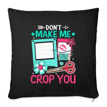 Scrapbooking Scrapbooker - Housse de coussin décorative 45 x 45 cm - noir - Devant