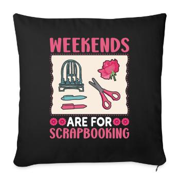 Scrapbooker - Housse de coussin décorative 45 x 45 cm - noir - Devant
