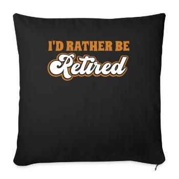 Retraités Pension Pensionnés - Housse de coussin décorative 45 x 45 cm - noir - Devant
