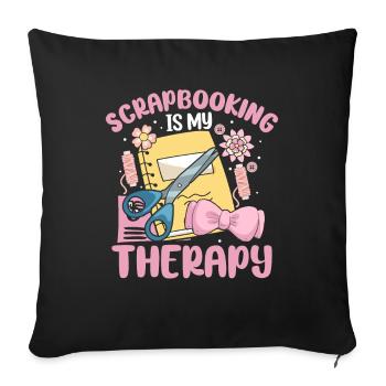 Scrapbooker - Housse de coussin décorative 45 x 45 cm - noir - Devant