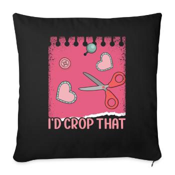 Scrapbooking Scrapbooker - Housse de coussin décorative 45 x 45 cm - noir - Devant