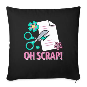 Scrapbooking Scrapbooker - Housse de coussin décorative 45 x 45 cm - noir - Devant