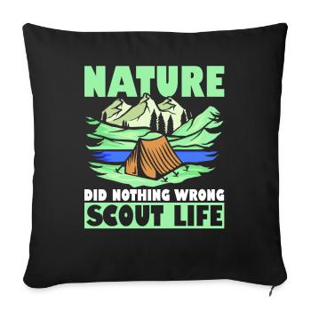 Boy Scouts Nature - Housse de coussin décorative 45 x 45 cm - noir - Devant