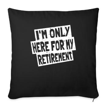 Pensioner pension - Sofa pillowcase 17,3'' x 17,3'' (45 x 45 cm) - black - Front