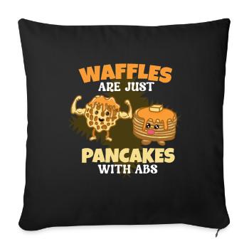 Waffle - Sofa pillowcase 17,3'' x 17,3'' (45 x 45 cm) - black - Front