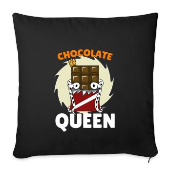 Chocolat - Housse de coussin décorative 45 x 45 cm - noir - Devant