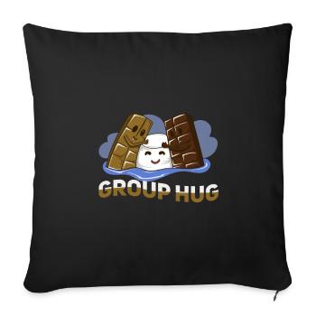 Chocolate - Sofa pillowcase 17,3'' x 17,3'' (45 x 45 cm) - black - Front