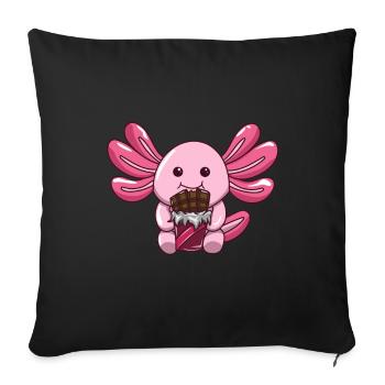 Chocolat - Housse de coussin décorative 45 x 45 cm - noir - Devant