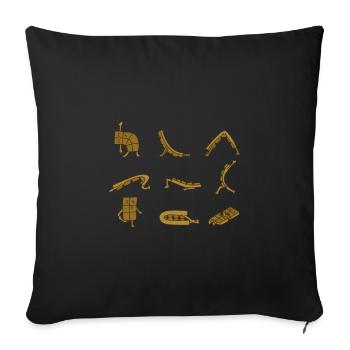 Chocolat - Housse de coussin décorative 45 x 45 cm - noir - Devant