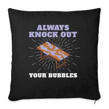 Knock Out Your Bubbles Epoxy Resin - Sofa pillowcase 17,3'' x 17,3'' (45 x 45 cm) - black - Front