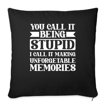 Black Humor Funny - Sofa pillowcase 17,3'' x 17,3'' (45 x 45 cm) - black - Front