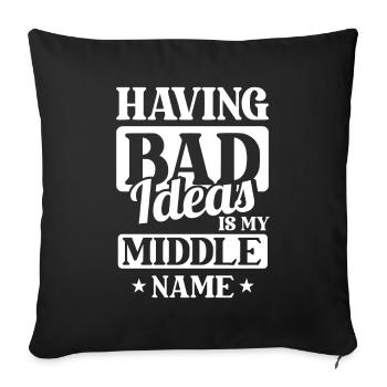 Black humor Funny - Sofa pillowcase 17,3'' x 17,3'' (45 x 45 cm) - black - Front