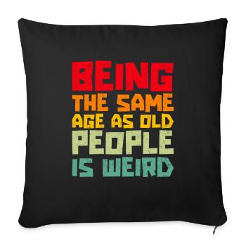 Black Humor Funny - Sofa pillowcase 17,3'' x 17,3'' (45 x 45 cm) - black - Front