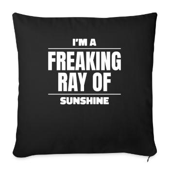 Black humor sarcasm - Sofa pillowcase 17,3'' x 17,3'' (45 x 45 cm) - black - Front