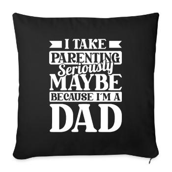 Black Humor Father - Sofa pillowcase 17,3'' x 17,3'' (45 x 45 cm) - black - Front