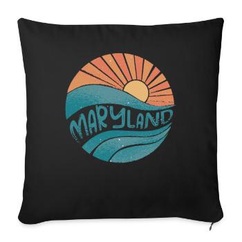 Maryland - Housse de coussin décorative 45 x 45 cm - noir - Devant