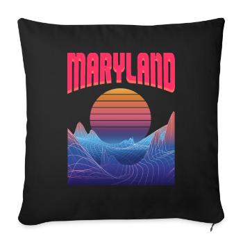 Maryland - Housse de coussin décorative 45 x 45 cm - noir - Devant