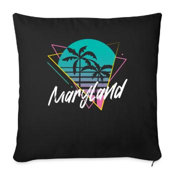 Maryland - Housse de coussin décorative 45 x 45 cm - noir - Devant