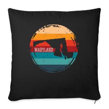 Maryland - Housse de coussin décorative 45 x 45 cm - noir - Devant