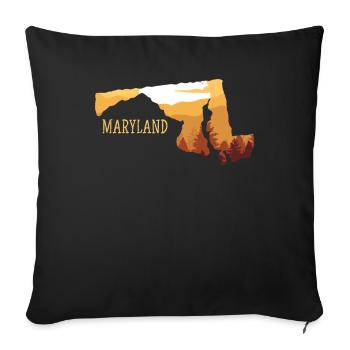 Maryland - Housse de coussin décorative 45 x 45 cm - noir - Devant