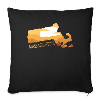 Massachusetts - Sofa pillowcase 17,3'' x 17,3'' (45 x 45 cm) - black - Front