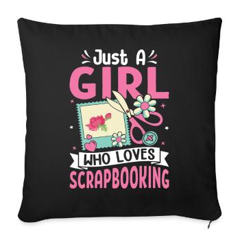 Scrapbooker - Housse de coussin décorative 45 x 45 cm - noir - Devant