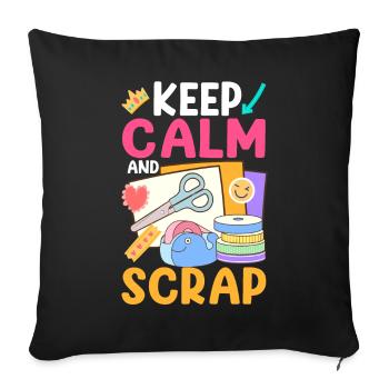 Scrapbooking Scrapbooker - Housse de coussin décorative 45 x 45 cm - noir - Devant