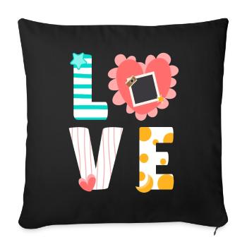 Scrapbooking Scrapbooker - Housse de coussin décorative 45 x 45 cm - noir - Devant