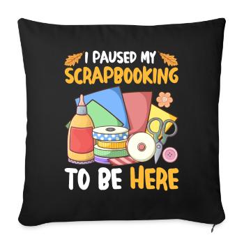 Scrapbooker - Housse de coussin décorative 45 x 45 cm - noir - Devant