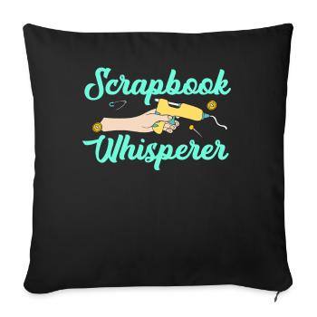 Scrapbooking Scrapbooker - Housse de coussin décorative 45 x 45 cm - noir - Devant