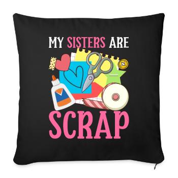 Scrapbooking Scrapbooker - Housse de coussin décorative 45 x 45 cm - noir - Devant