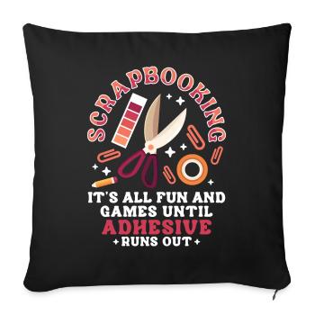 Scrapbooking Scrapbooker - Housse de coussin décorative 45 x 45 cm - noir - Devant