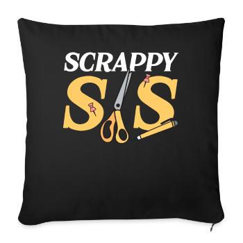 Scrapbooking Scrapbooker - Housse de coussin décorative 45 x 45 cm - noir - Devant