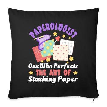 Scrapbooking Scrapbooker - Sofakissenbezug 45 x 45 cm - Schwarz - Vorne