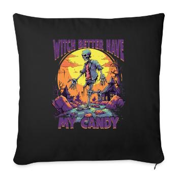 Halloween design for the Halloween party - Sofa pillowcase 17,3'' x 17,3'' (45 x 45 cm) - black - Front