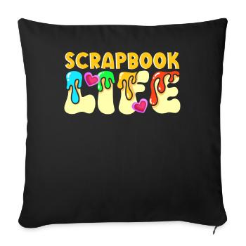 Scrapbooking Scrapbooker - Housse de coussin décorative 45 x 45 cm - noir - Devant