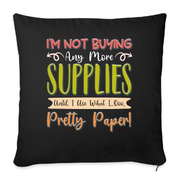 Scrapbooking Scrapbooker - Housse de coussin décorative 45 x 45 cm - noir - Devant