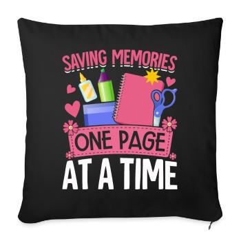 Scrapbooking Scrapbooker - Housse de coussin décorative 45 x 45 cm - noir - Devant