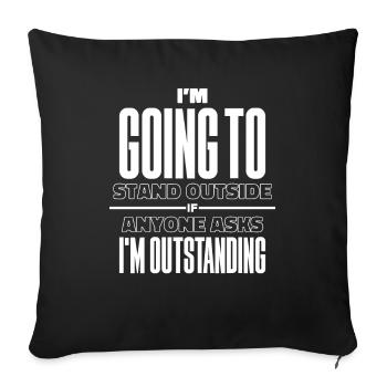 Black humor Funny - Sofa pillowcase 17,3'' x 17,3'' (45 x 45 cm) - black - Front