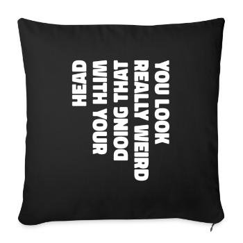Black Humor Funny - Sofa pillowcase 17,3'' x 17,3'' (45 x 45 cm) - black - Front