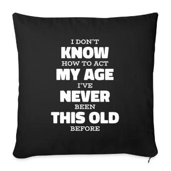 Black Humor Funny - Sofa pillowcase 17,3'' x 17,3'' (45 x 45 cm) - black - Front