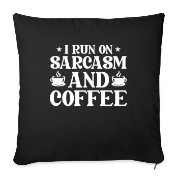 Black Humor Coffee - Sofa pillowcase 17,3'' x 17,3'' (45 x 45 cm) - black - Front