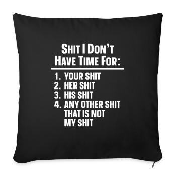 Black humor Funny - Sofa pillowcase 17,3'' x 17,3'' (45 x 45 cm) - black - Front