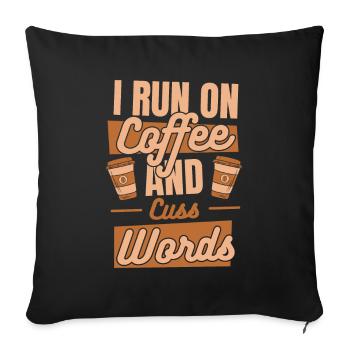 Black Humor Coffee - Sofa pillowcase 17,3'' x 17,3'' (45 x 45 cm) - black - Front